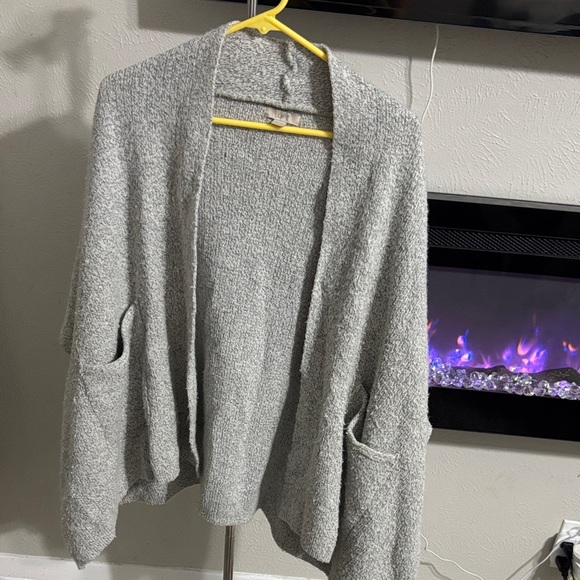 LOFT Light Gray Women's Open Cardigan - Picture 1 of 2